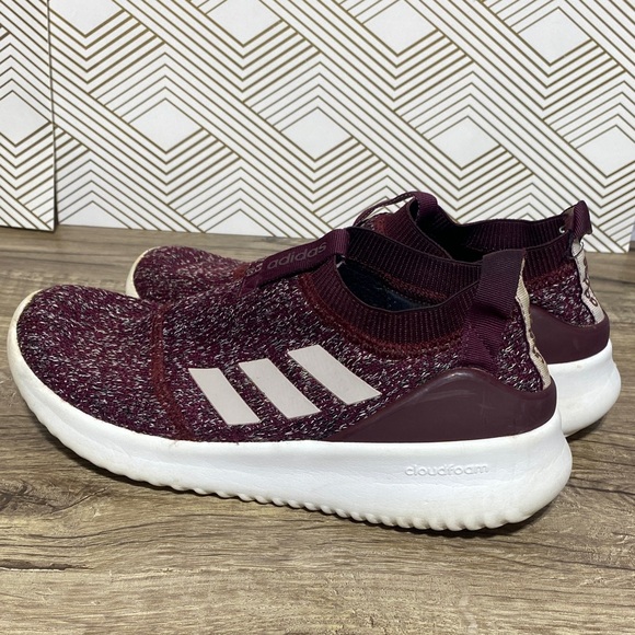 adidas cloud foam Burgundy and White Athletic Shoes - Picture 5 of 8